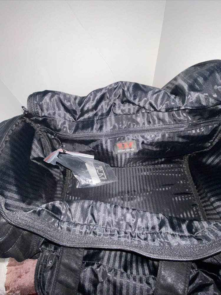 Tumi Black Napa Leather Duffle Medium