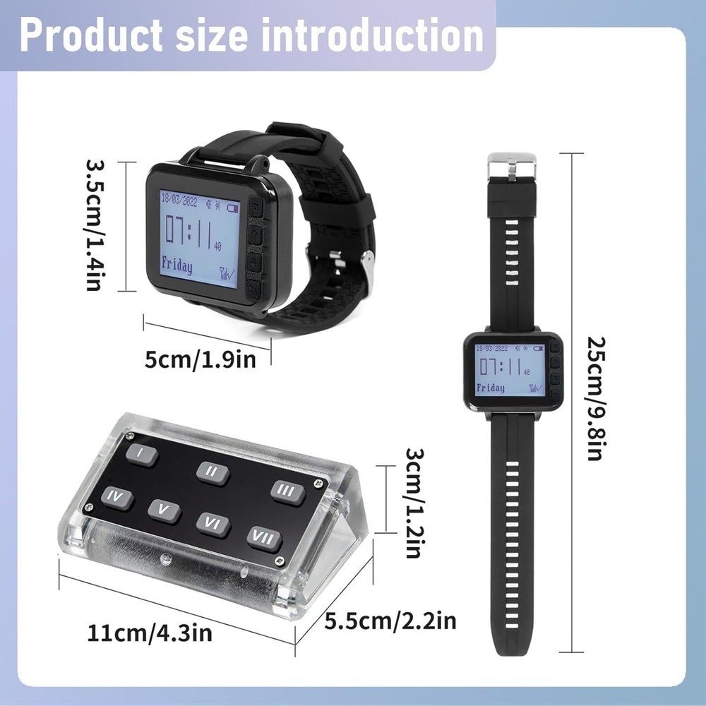 Restaurant Server Buzzer Pager System Waterproof Waitress Calling System Chef