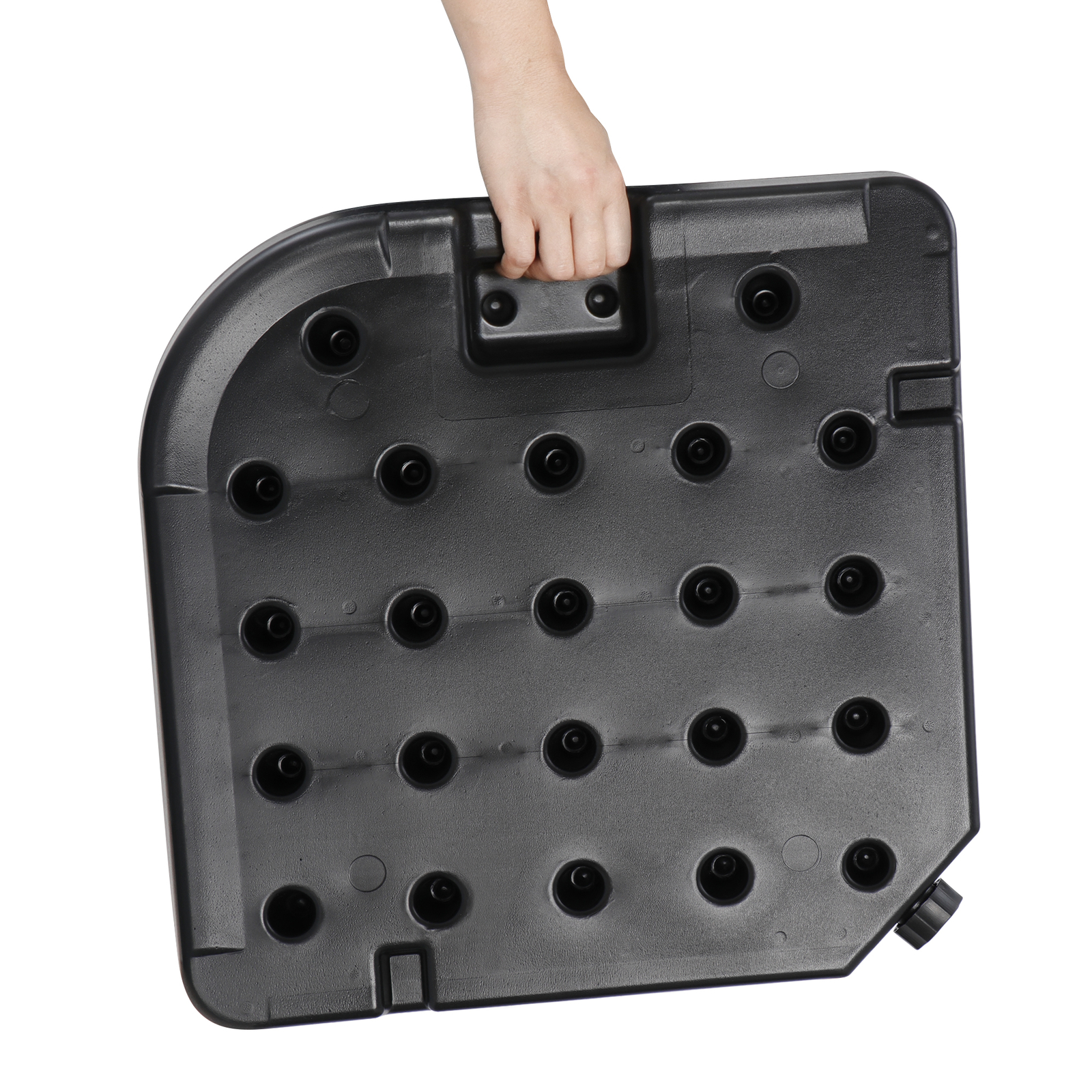 4-Piece Heavy Duty Cantilever Offset Patio Umbrella Base Stand Square Plate Set