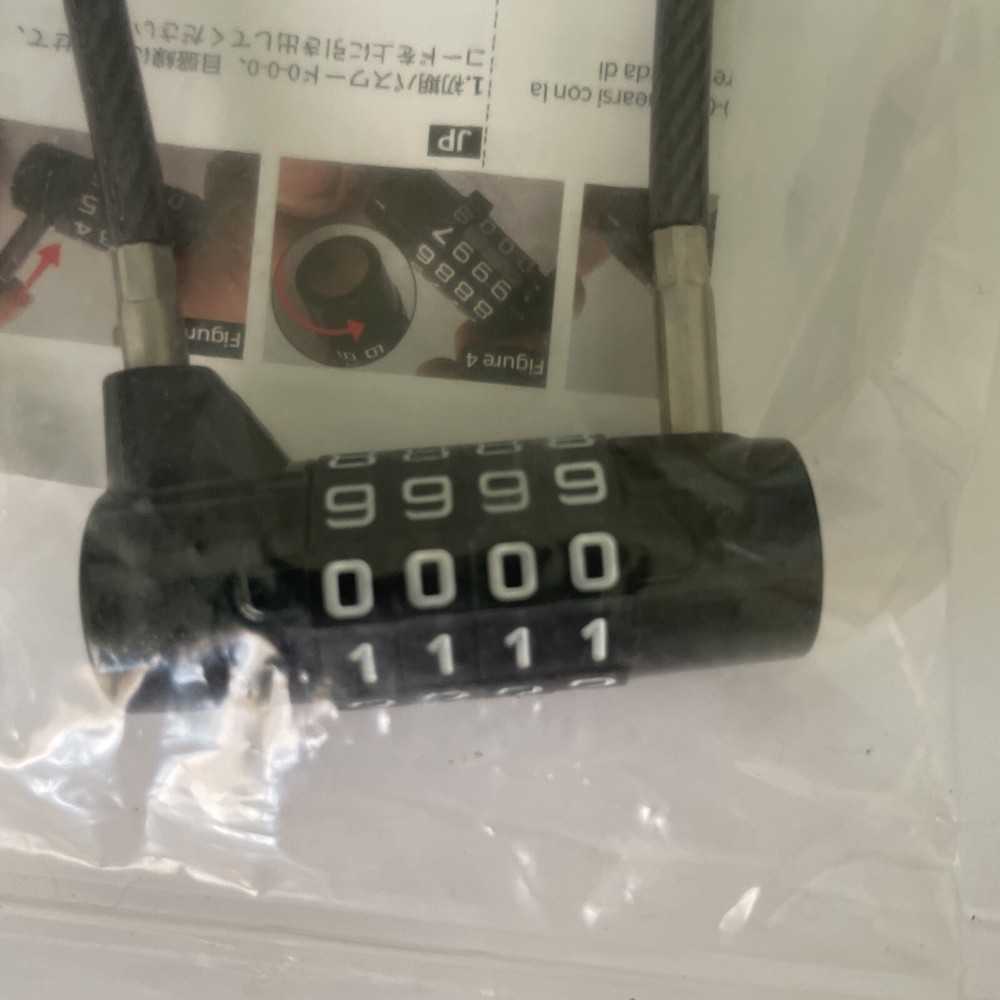 Long Shackle Padlock 4 Digit Combination Padlock with Code Outdoor Safety Locks
