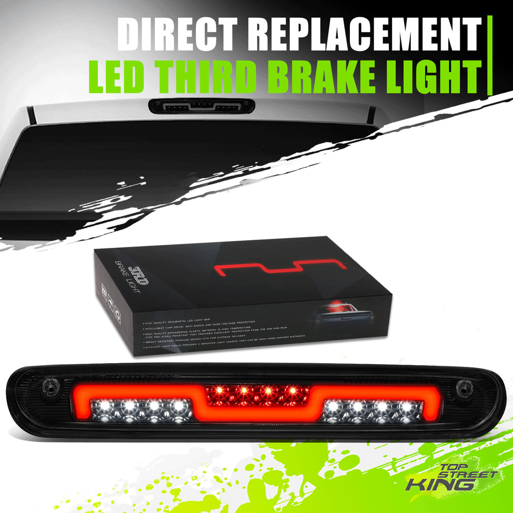Nuvision Smoked {LED Sequential} 3rd Tail Break Light for Silverado Sierra 07-14