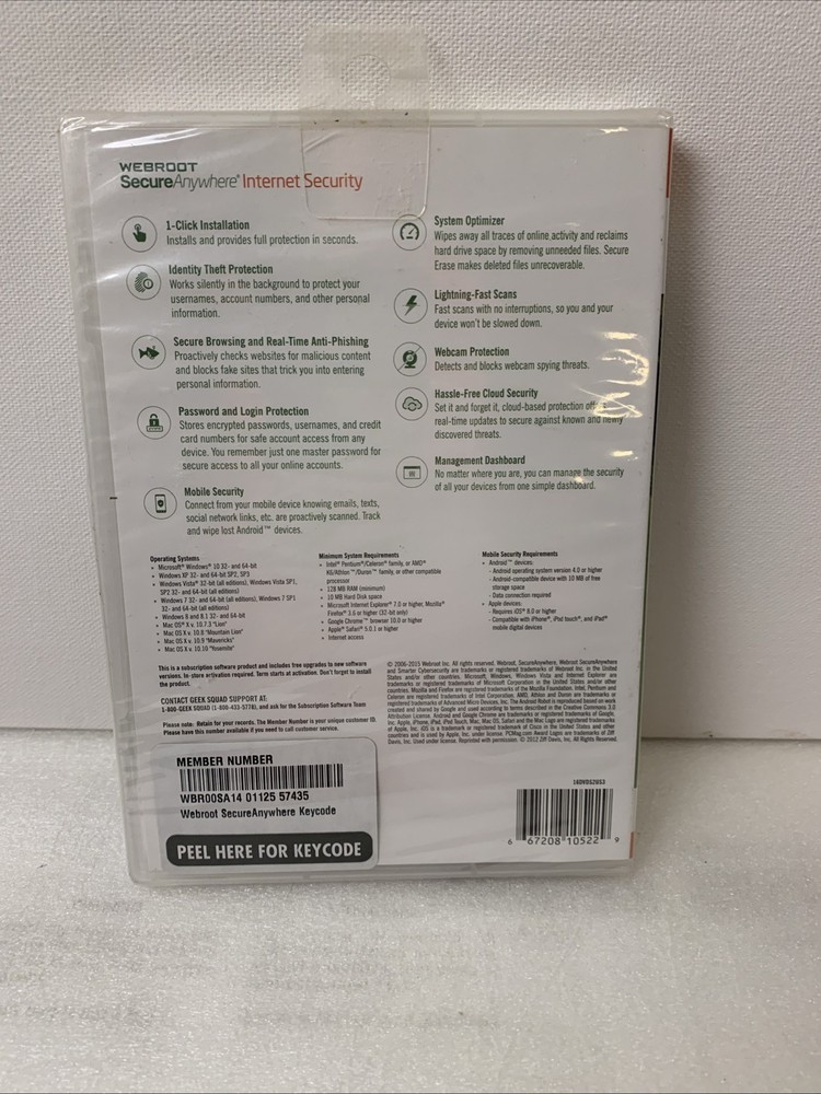 Webroot SecureAnywhere Internet Security - Full Version for Windows & Mac...