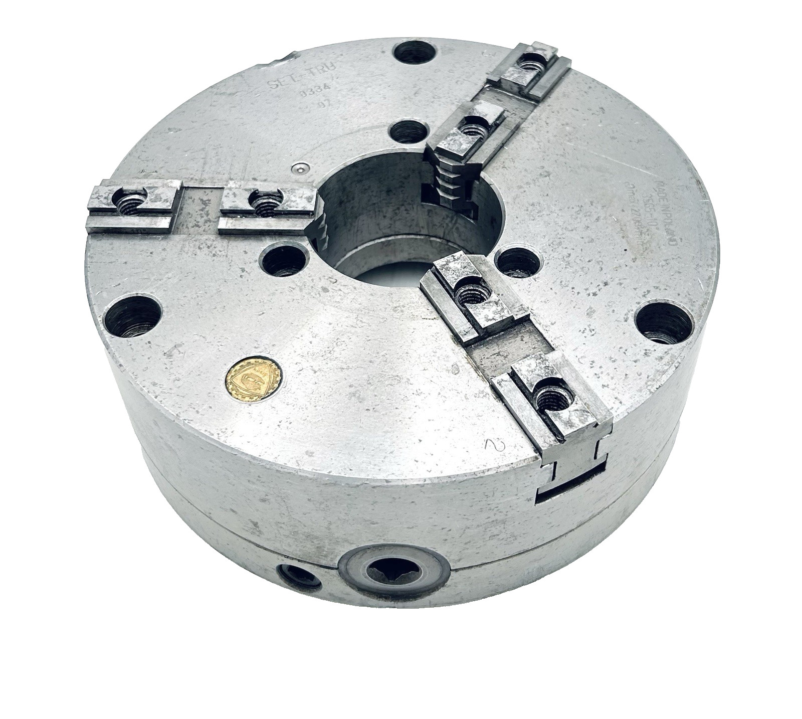 BISON 10" SET-TRU 3-Jaw Self Centering Lathe Model No. 3565-10 **GOOD** Poland