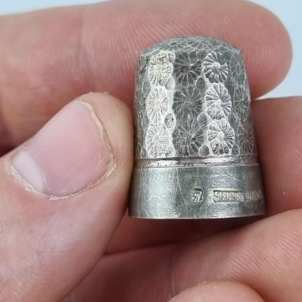 Vintage Solid Silver Thimble Birmingham 1975 James Swann & Sons