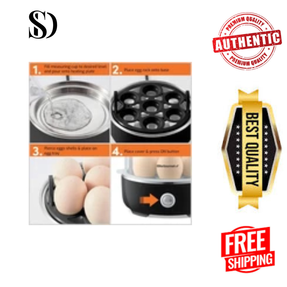 EGC115B Easy Egg Cooker Electric Capacity 7-Egg Soft Medium Hard-Boiled Egg...