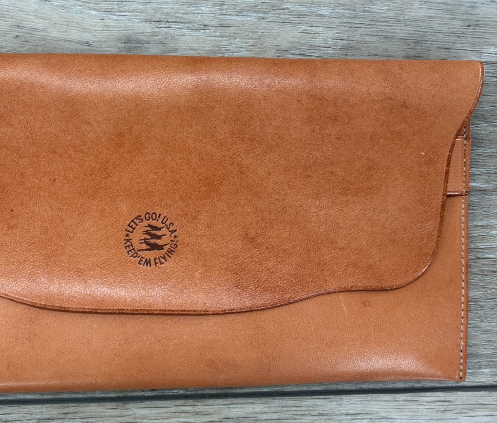 Vintage WW2 War Bonds Leather Wallet Holder Keep Em Flying Pal O Pak Hartland Wi