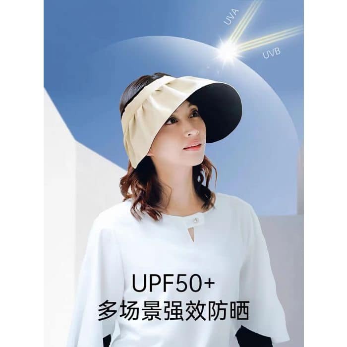 Needs Labo UV Cut Protection Ultraviolet Rays Hat 14cm (BlackxBeige)可折疊空頂貝殼防曬帽