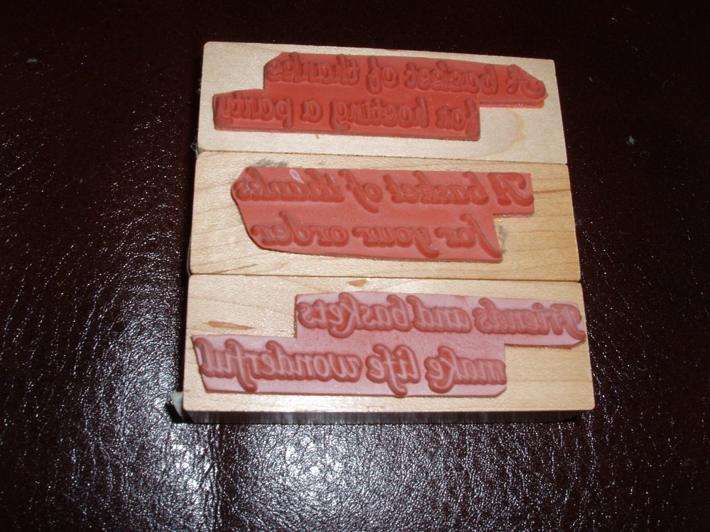 Stamps for baskets Longaberger hostess consultant