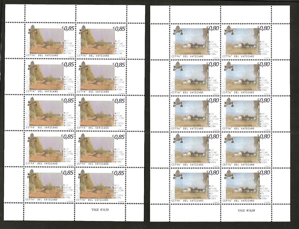 (FS401) Vatican 2004 Modern Art MNH : Full sheets *** FREE POSTAGE ***