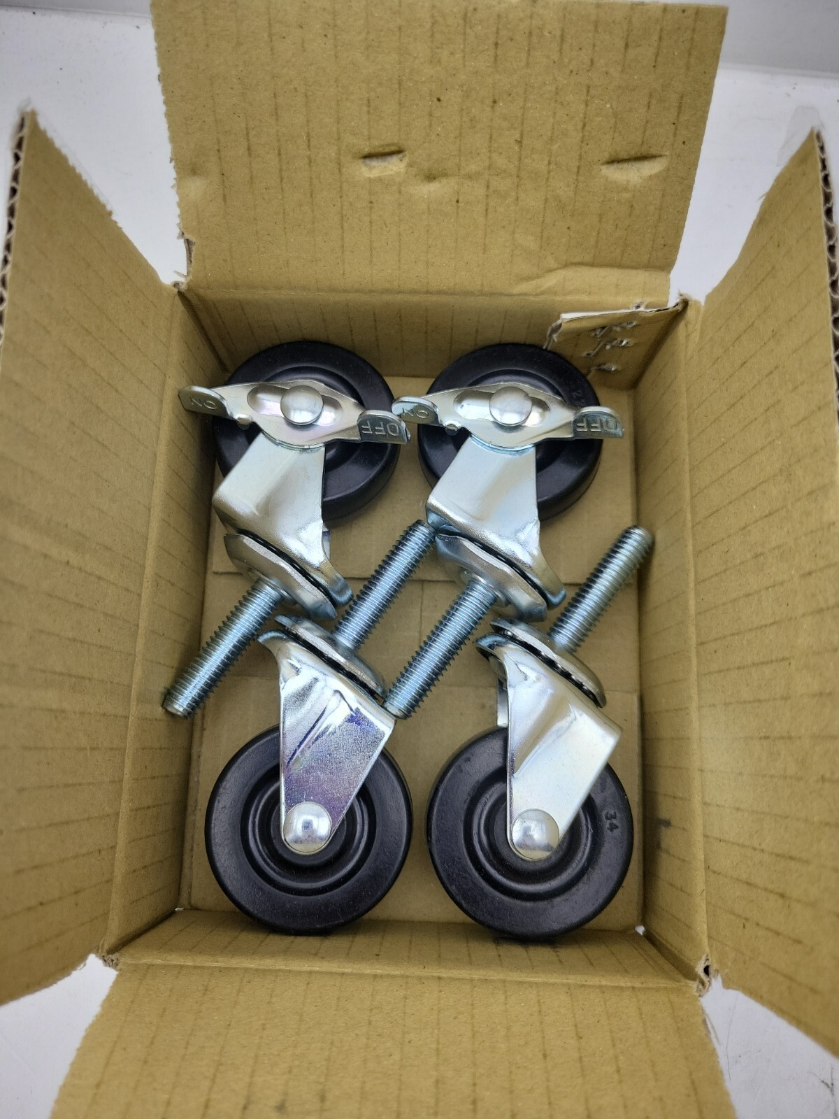 2" Replacement Caster Wheel Set Threaded Stud Colson Mfg Metro Shelf Chair Desk