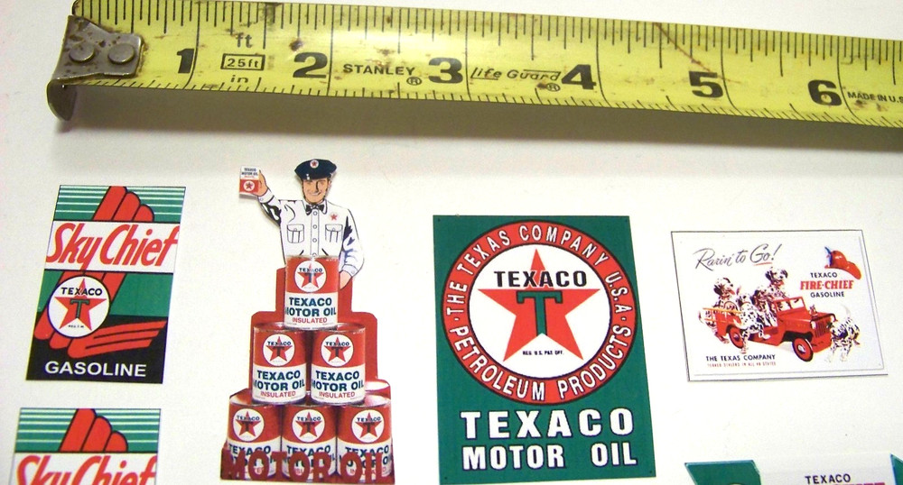 Multi Scale Vintage Texaco Service Station Signs & Posters