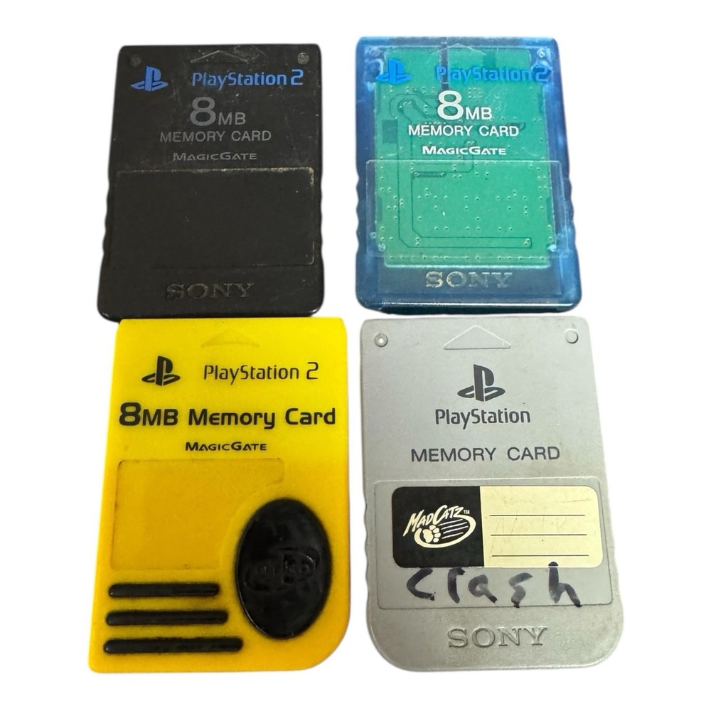 Official Sony PlayStation 8MB Assorted Memory Cards Untested