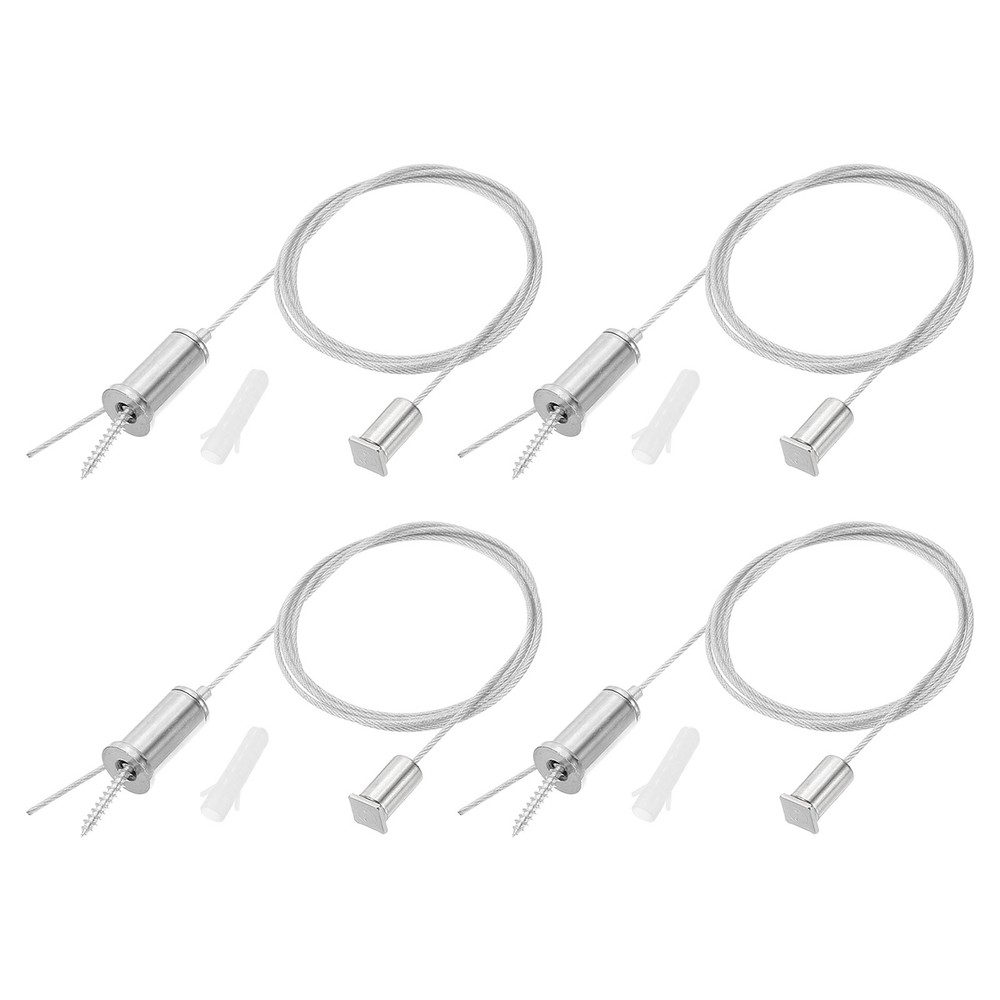 1m/3.3ft 4 Set Ceiling Hanging Wire Cable Kit with Square Nail Style 2