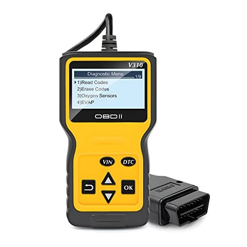 OBD2 Scanner Code Reader for Car Check Engine - CAN Diagnostic Tool - Yellow