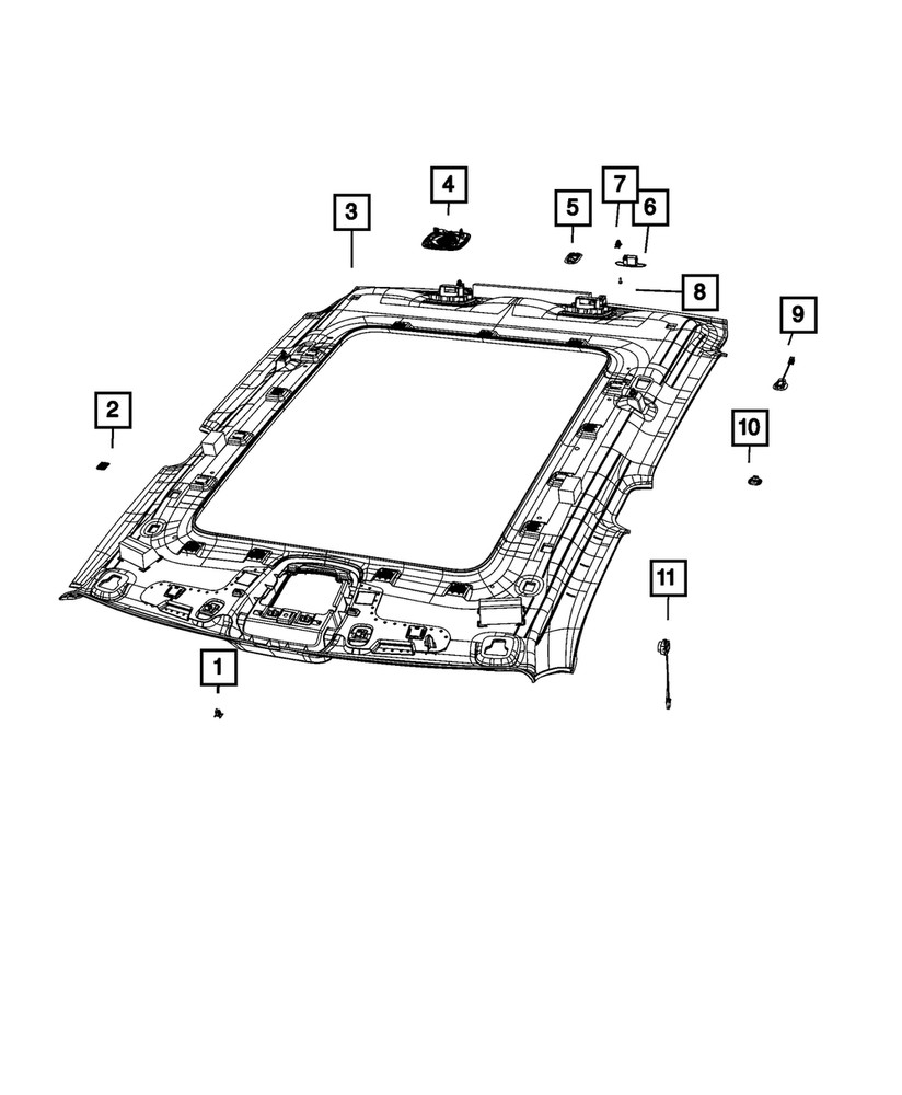 Genuine Mopar Dome Lamp Bezel 5SA77HL1AB