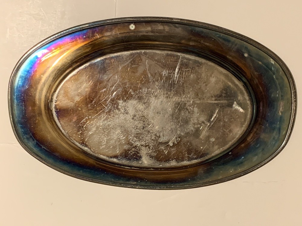 Unknown Untested Hallmark Oval Platter Silver? Plated?