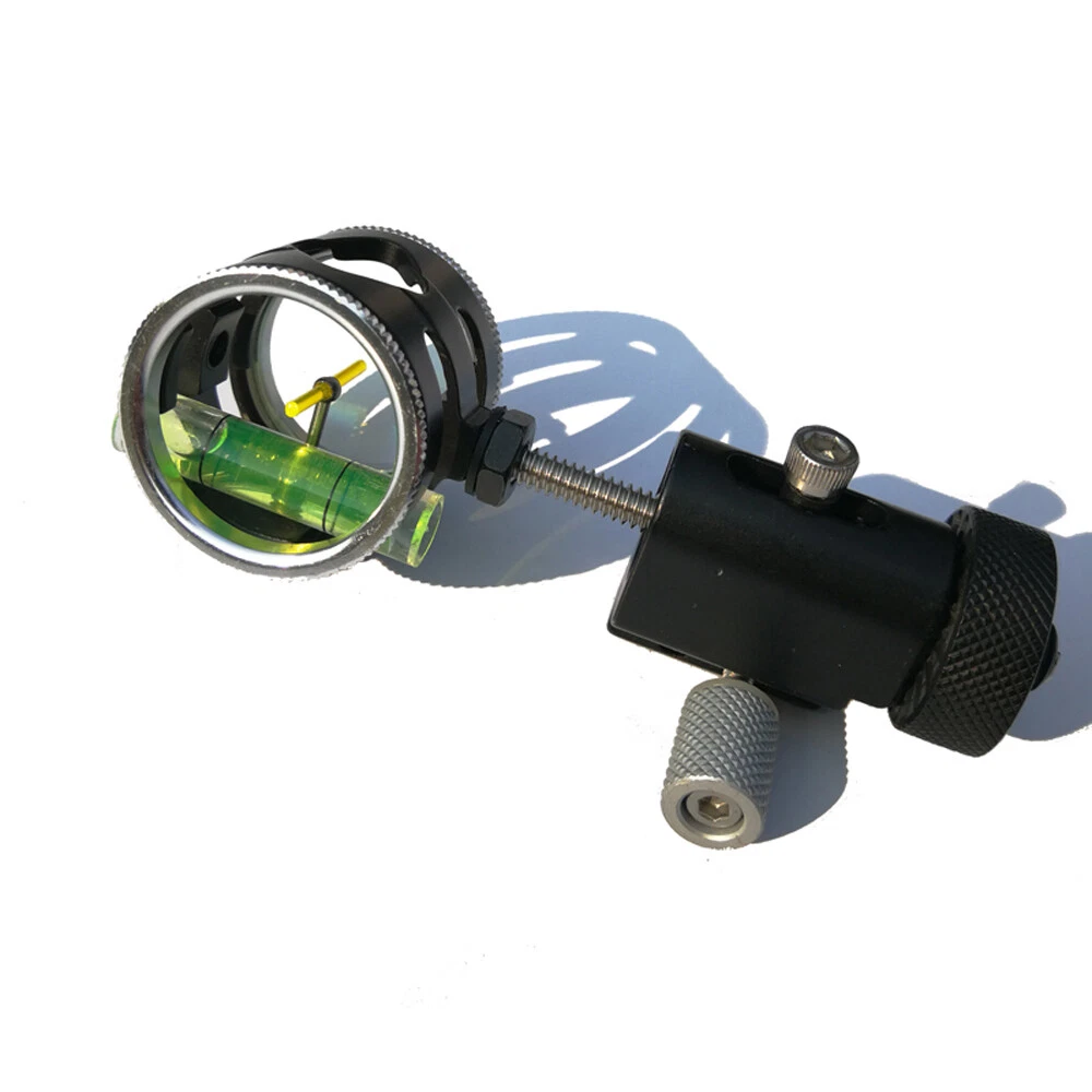 4X Lens Sight Archery Compound Bow 1 Pin 0.059" Micro Adjust Aluminum Shooting