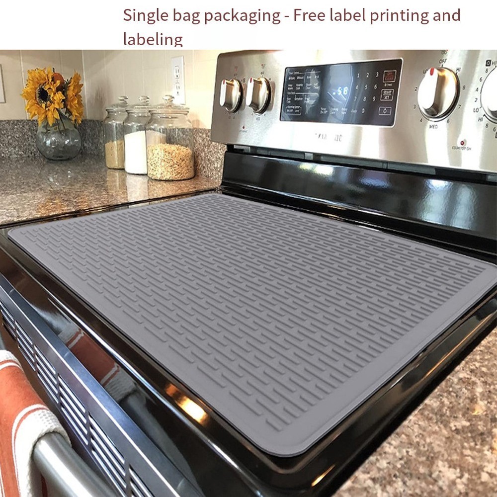 Electric Stove Mat Ample Coverage Dishwasher Safe Effortless Maintenance