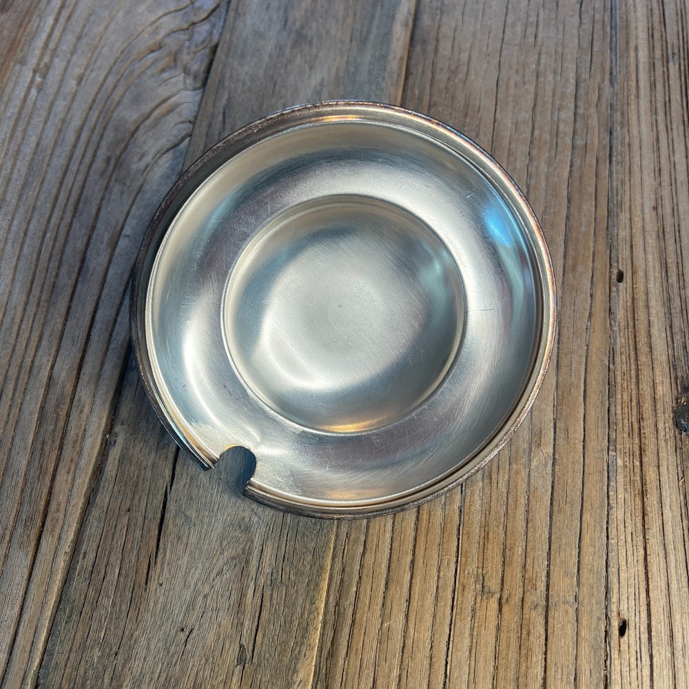 Sheffield Silver Co Covered Dish Silverplate Pyrex Glass Insert