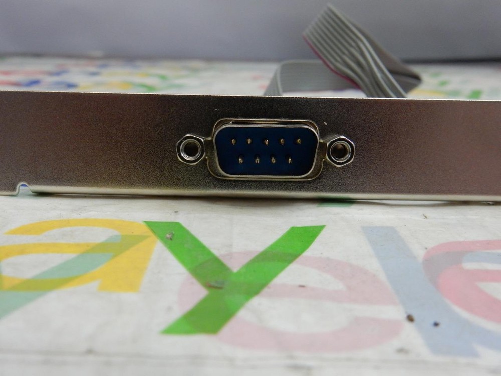 New Serial DB9 DB-9 PC Header with Bracket and Ribbon Cable for PC Desktop