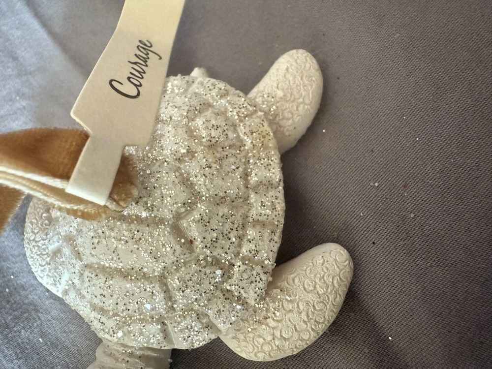 small white ceramic turtle ornament