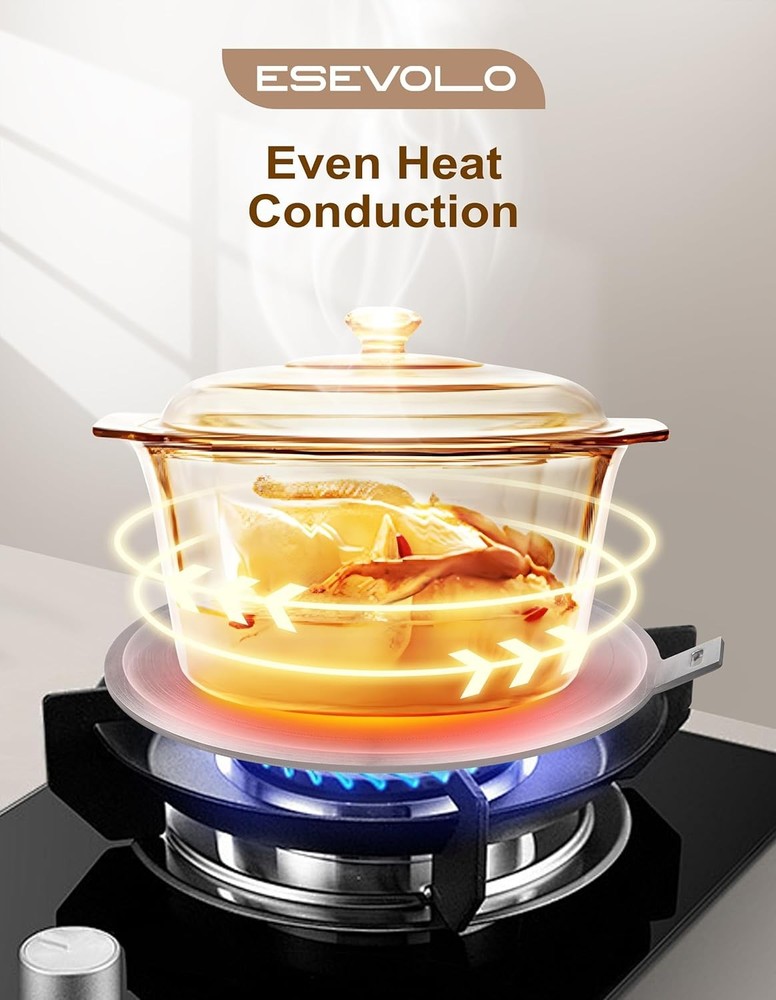 9.45 inch Heat Diffuser Stainless Steel Induction Diffuser Plate for Electric...