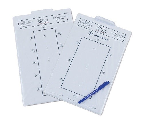 Shires Learner Dressage Test Board White One Size