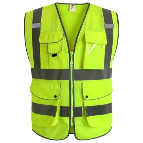 20 Pack High Visibility Safety Vests Class 2 with Reflective Strips, ANSI/ISEA C