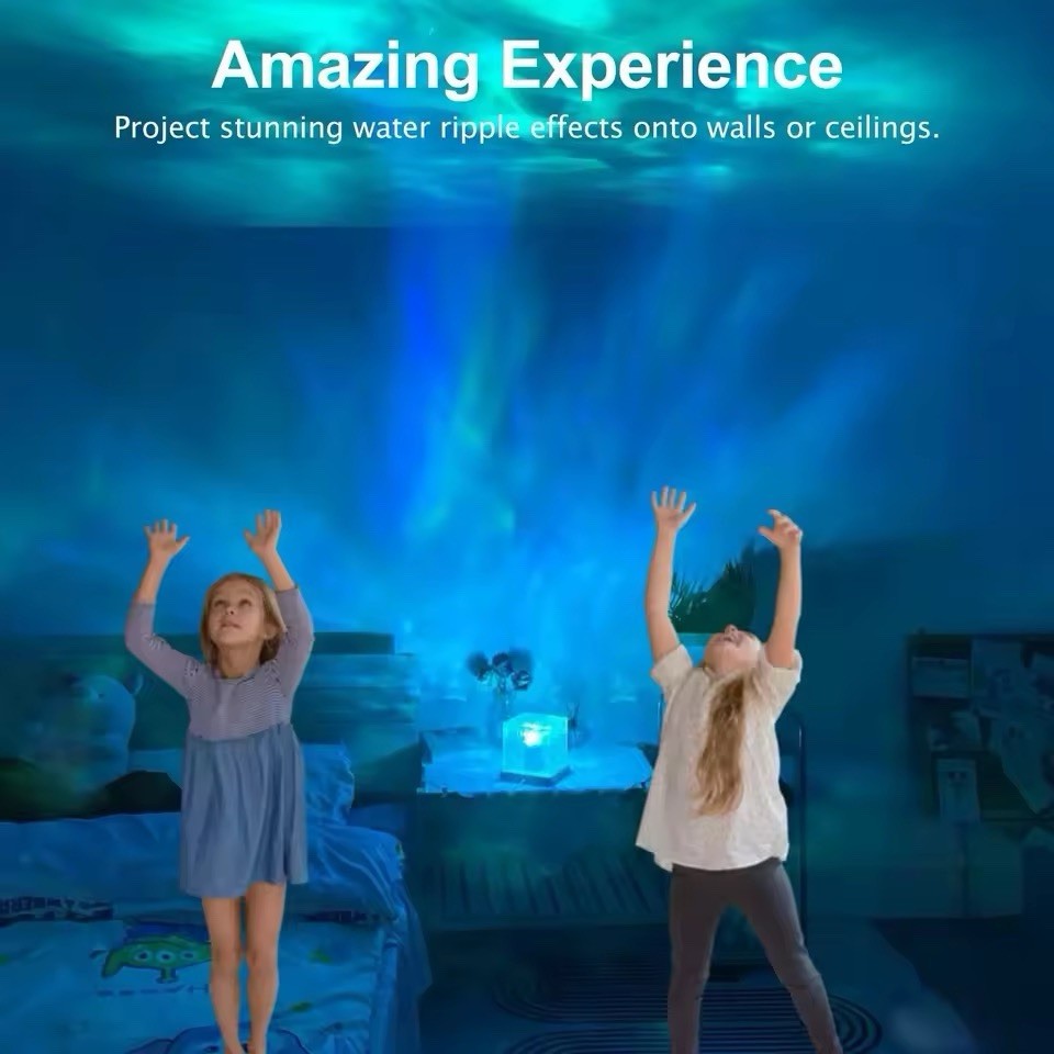 Northern Lights and Ocean Lamp - LED Night Projector with Remote Control