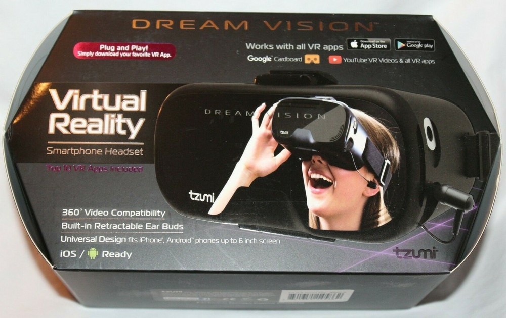 Tzumi Dream Vision Virtual Reality Smartphone Headset Gaming System