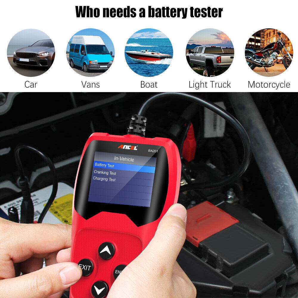 12V Battery Load Tester Auto Digital Analyzer Alternator Cranking Charging Test