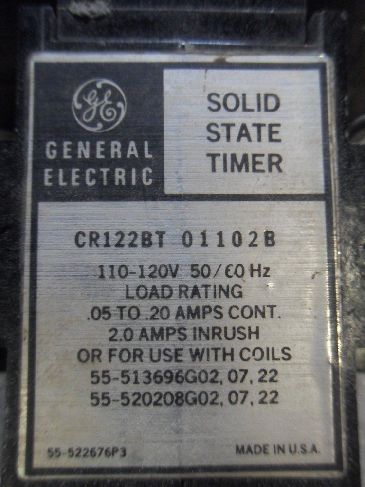 GE CR122BT01102B Solid State Timer