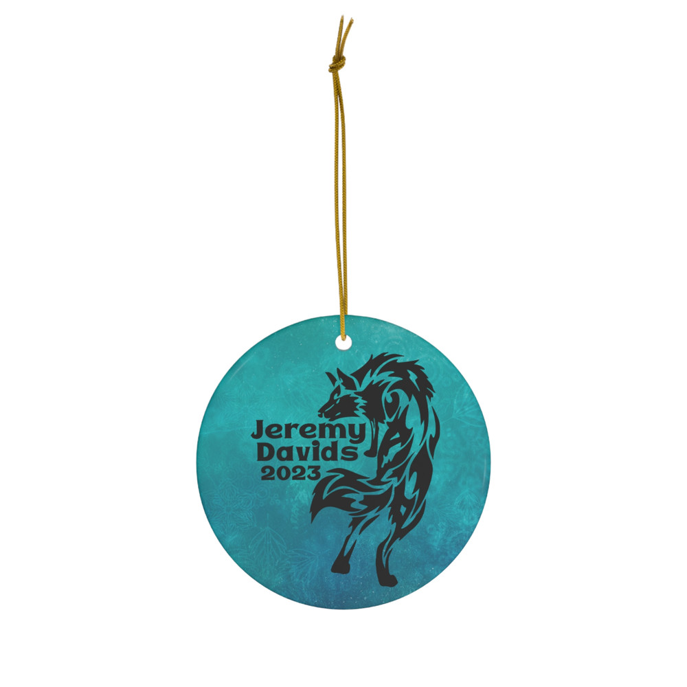 Wolf Customizable Christmas Tree Ornament Gift, Personalized Stocking Stuffer