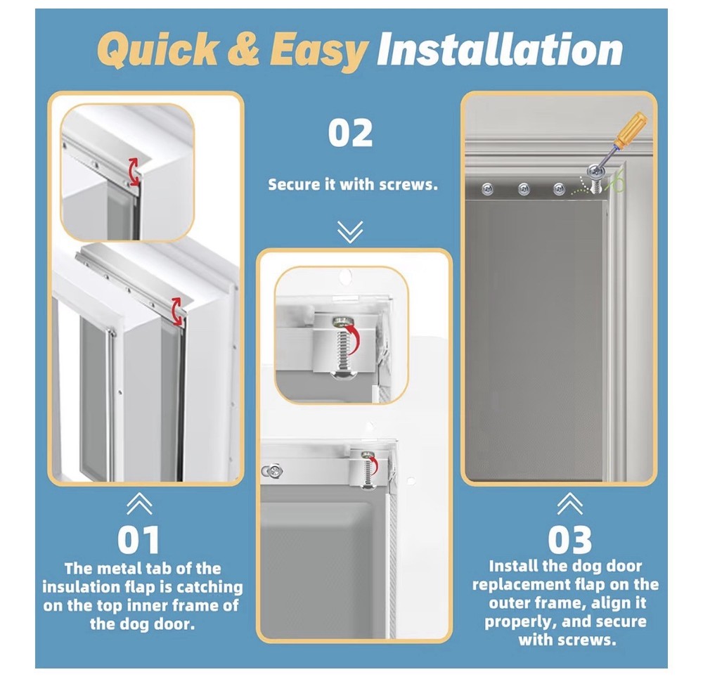 3-Flap Extra Large Dog Door Replacement Flap