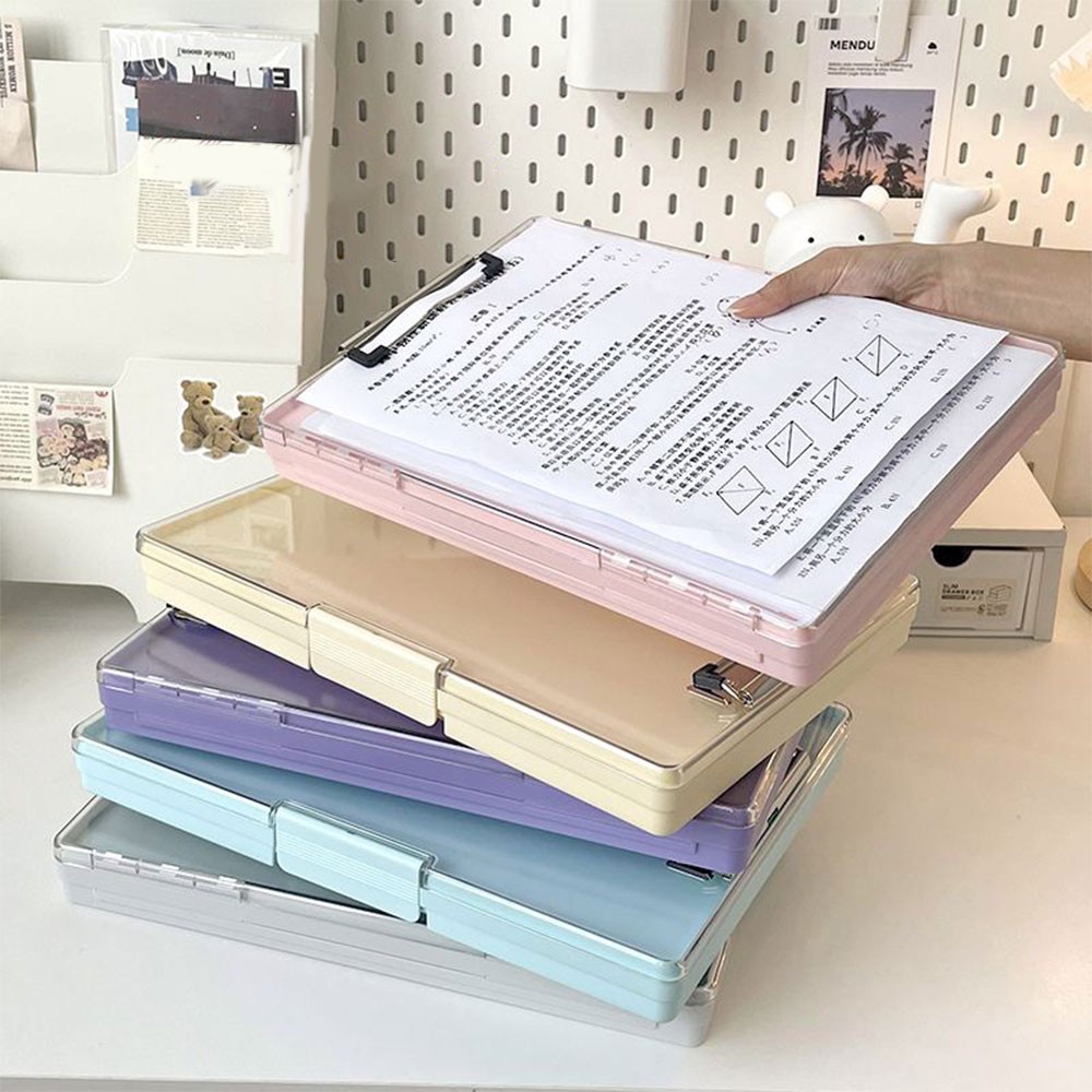 Storage Box Clipboard with Storage Plastic Clipboard Storage Clip Board 2 Layer