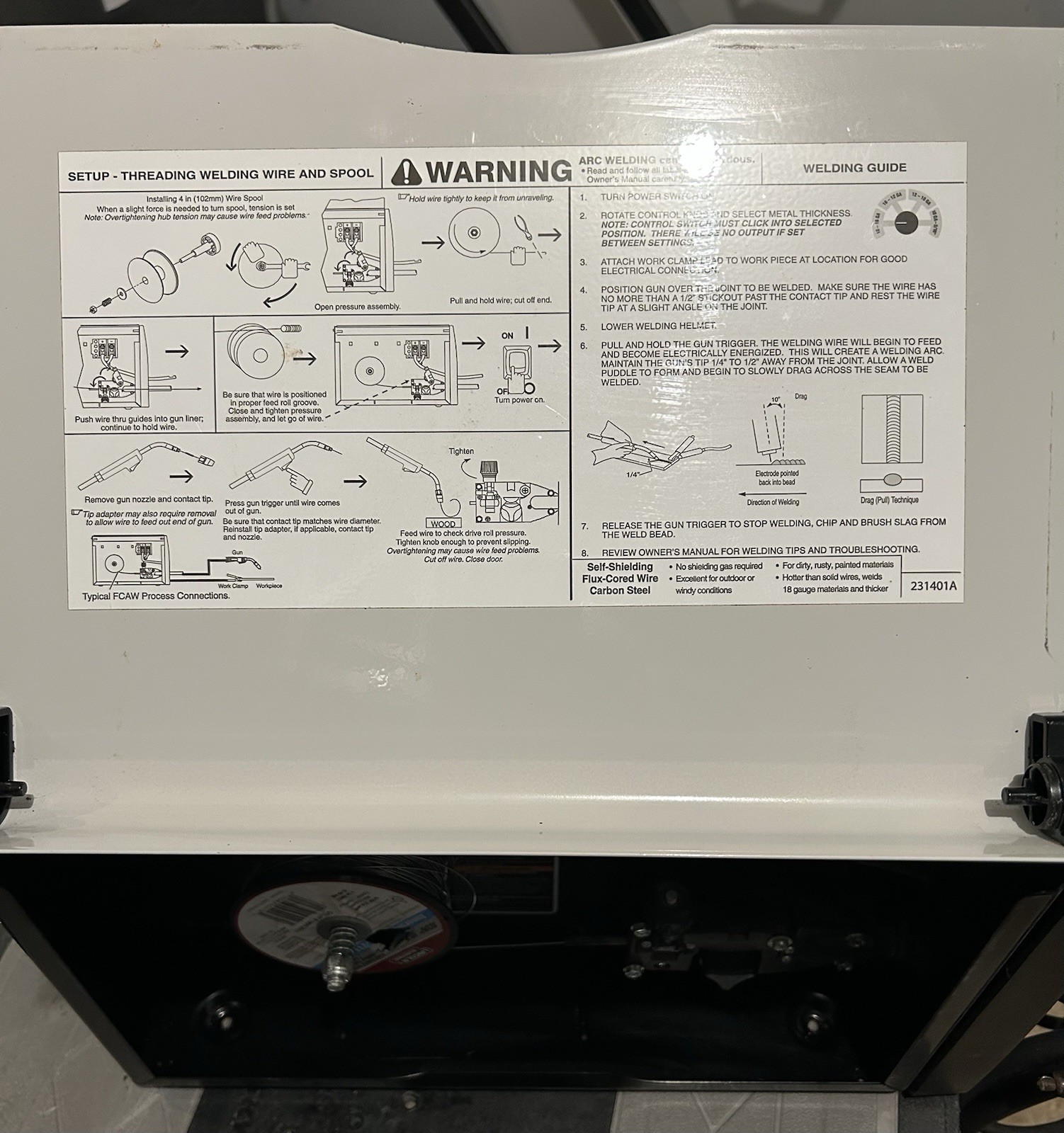 Hobart 125 EZ Flux-Cored Welder 115V 60Hz (Sku 500521) Tested Working