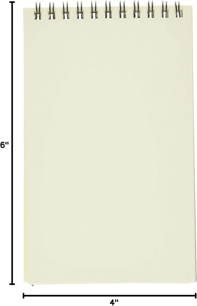 Artist-Grade 4x6 Drawing Paper Pad - 24 Sheets, Medium Texture, Wire Bound