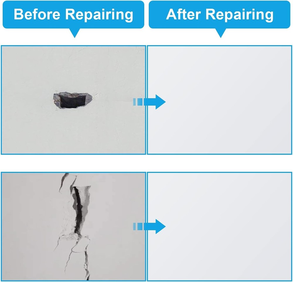 Drywall Repair Kit, Wall Patch kit, 200g Spackle + 2,4Patch, Green