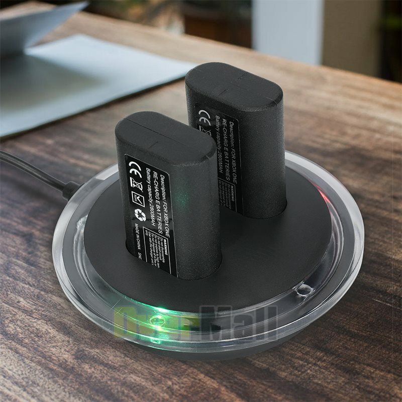For XBOX ONE Controller Play Dual Charging Dock+2x Rechargeable Battery Pack US