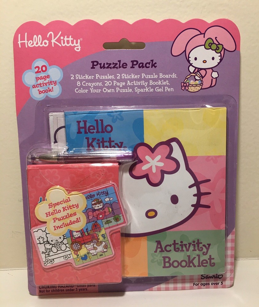 Hello Kitty Easter Puzzle Pack New From 2003 Make Your Own Puzzle, Activity Book