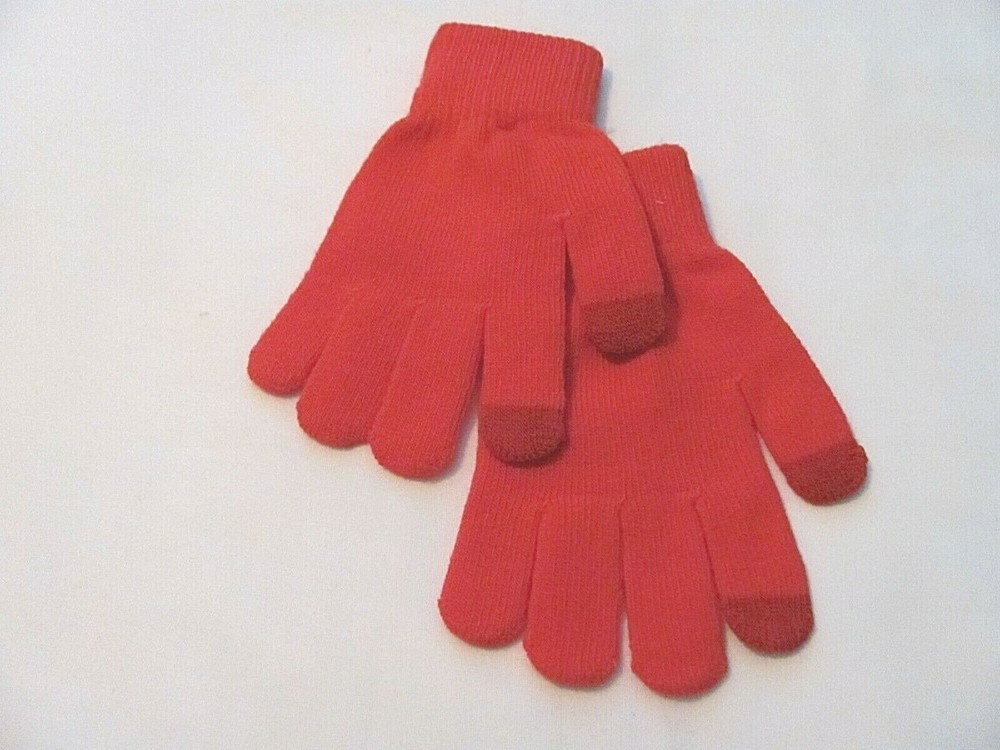 NEW ONE SIZE FITS MOST WOMEN'S TECH GLOVES ~ SOLID RED