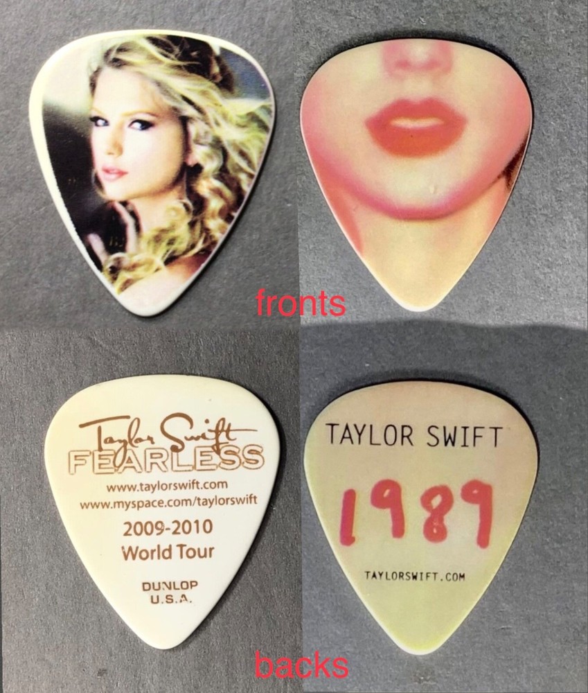 💥💥💥Special Package 2 Taylor Swift guitar picks -  ”1989” + “Fearless” tours