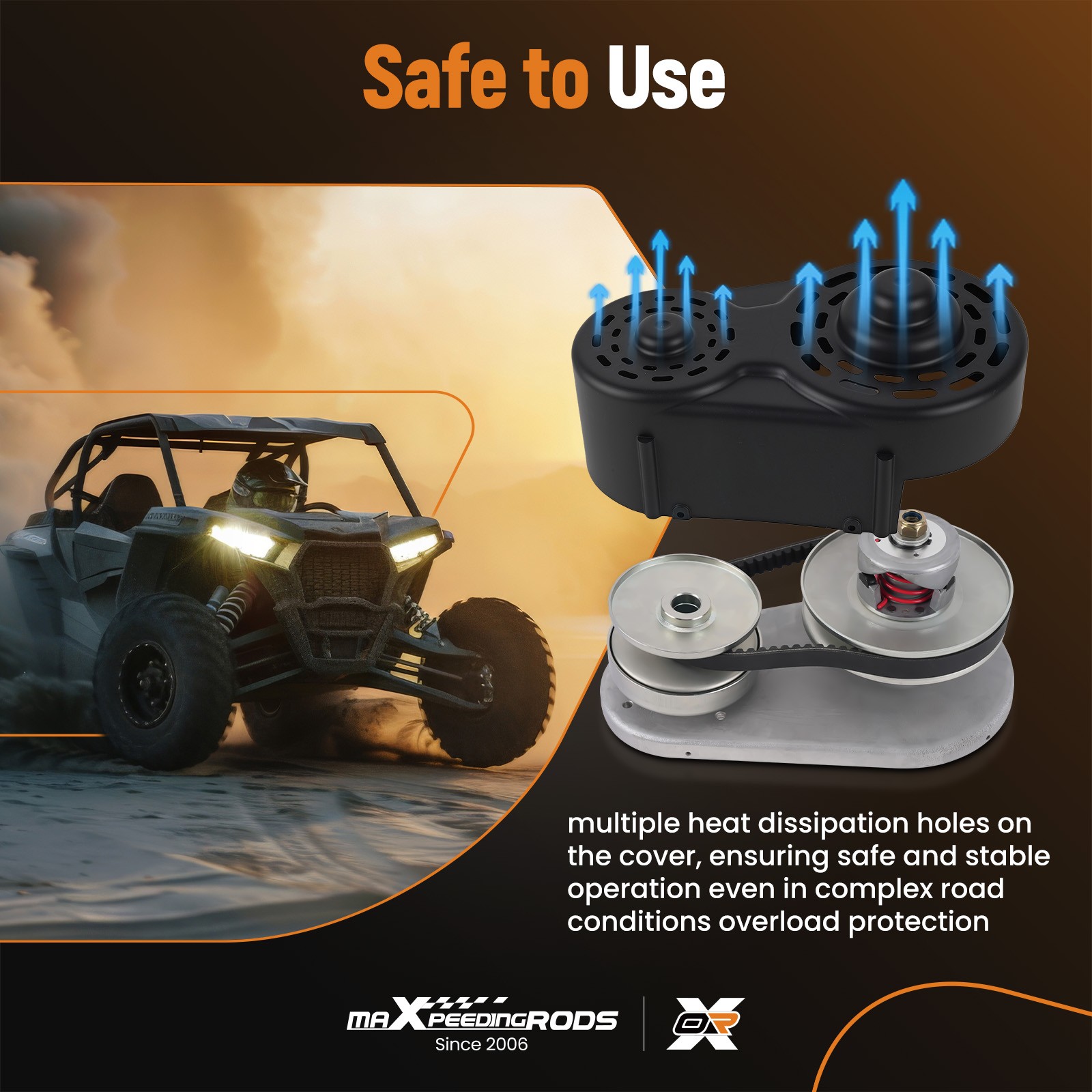 40 Series Torque Converter Driver Clutch Pulley Backplate for Go Karts 9HP-16H