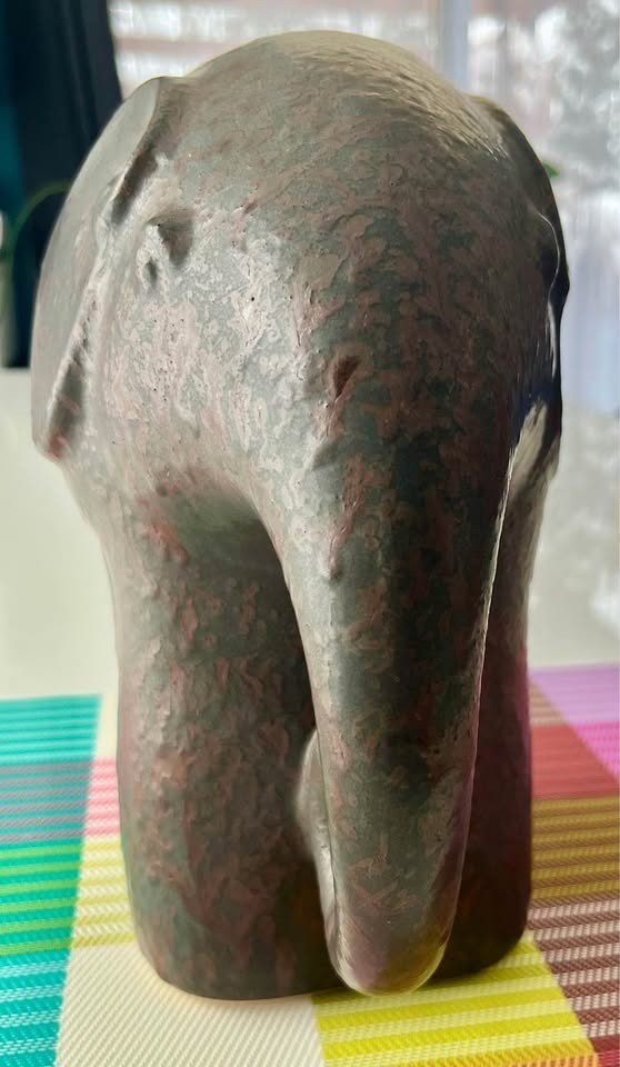 MCM Ceramic Minimalist Elephant Sculpture Vintage