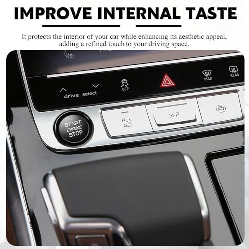Car Push Start Button Cover, Ignition Switch Button, Engine Push Start Black