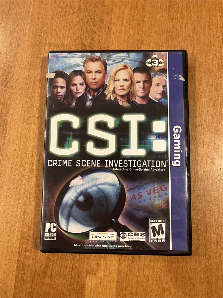 PC Game ~ CSI 3 Disc CD Rom Game ~ Interactive Crime Solving Adventure