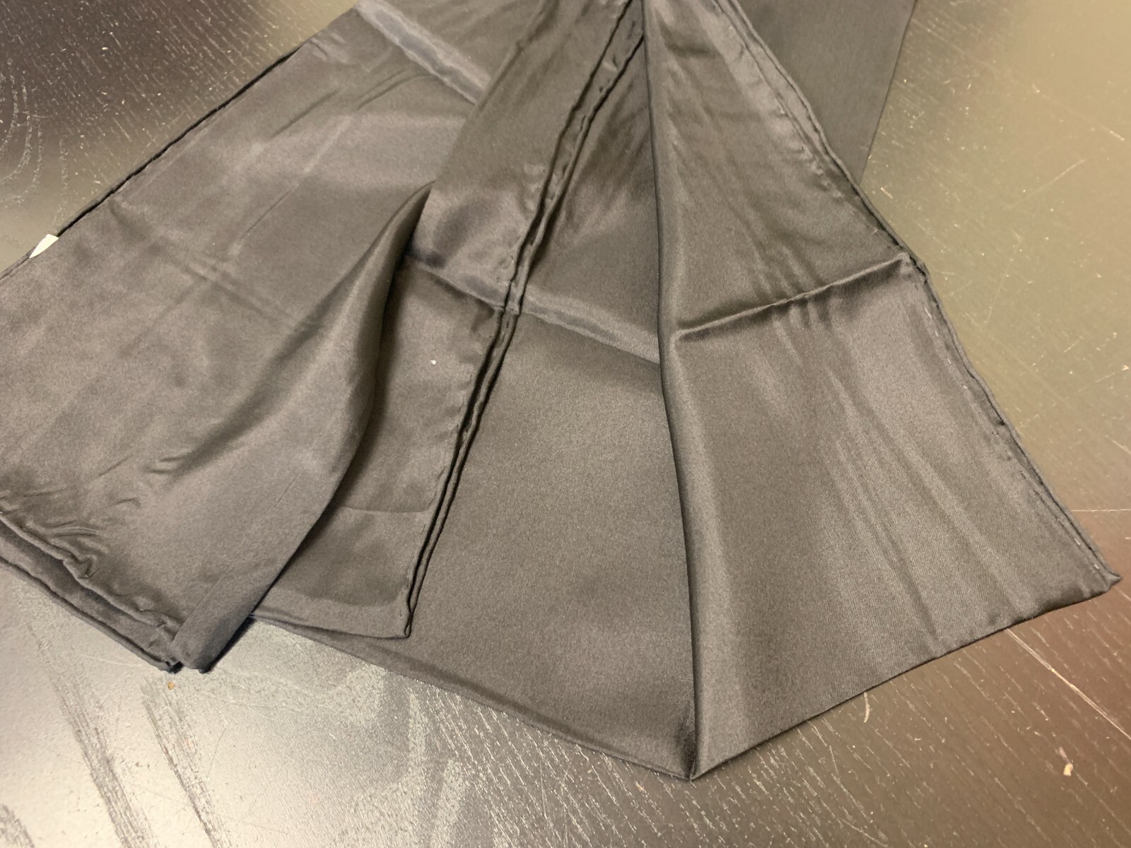 18th Century, Rev War Man's Black 100% Silk Neckerchief Cravat - 11" X 60" - NEW