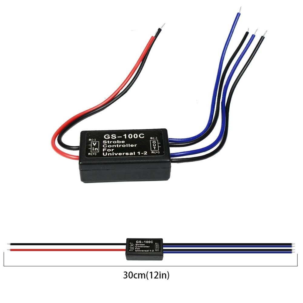 12V GS-100C Flash Strobe Controller Auto Car Flasher Module for LED Brake Lig...