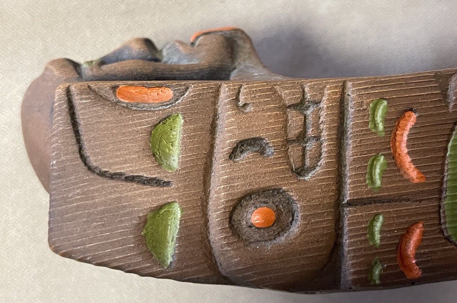 Antique Northwest Coast Carved Reproduction Grease Bowl, Estate Collection