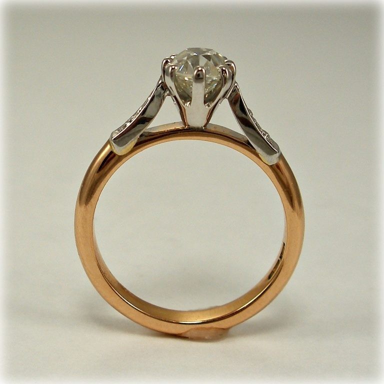 1.10 Ct Lab Grown Diamond Engagement Ring 14K Yellow Gold Solitaire Size 7